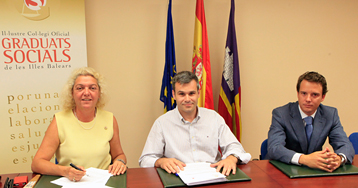 El Il•lustre Col•legi de Graduats Socials de les Illes Balears y el Colegio de Registradores de la Propiedad y Mercantiles de Balears firman un convenio de colaboración