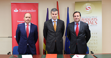El Col•legi renova el conveni de col•laboració amb el Banc de Santander