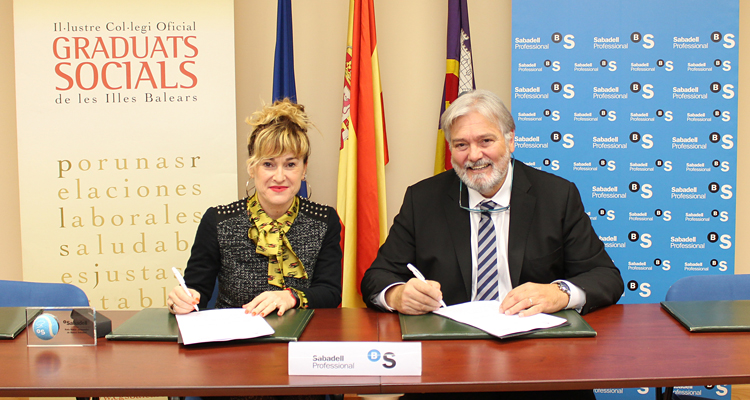 El Colegio firma un convenio de colaboración con Banco Sabadell