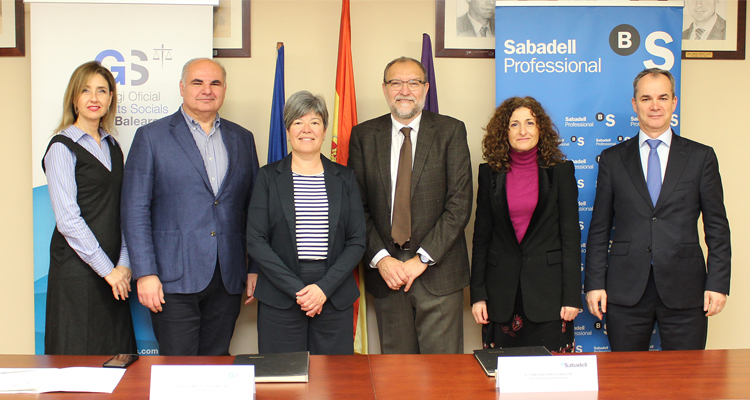 El Col·legi de Graduats Socials de les Illes Balears signa un conveni de col·laboració amb Banc Sabadell